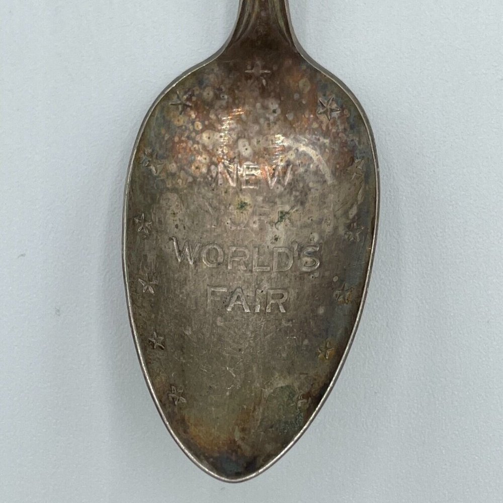 Vintage 1939 New York World's Fair PURE SILVER PLATED SPOON Official Souvenir - Picture 12 of 15